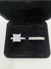 4 ct Lab Created diamond engagement ring 2ct Wedding Band Gold Plated Over 925