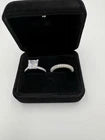 4 ct Lab Created diamond engagement ring 2ct Wedding Band Gold Plated Over 925