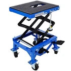 300 Pound Hydraulic Motorcycle Scissor Jack Lifting Foot Wheel Suitable