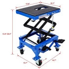 300 Pound Hydraulic Motorcycle Scissor Jack Lifting Foot Wheel Suitable