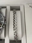 4 Piece Men’s Jewelry Set Watch, Necklace 22 Inch, Ring Size 8, Bracelet
