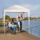 6.5x6.5ft White 4-sided -2 Doors And 2 Windows Folding Shed Oxford Cloth Spray