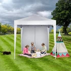 6.5x6.5ft White 4-sided -2 Doors And 2 Windows Folding Shed Oxford Cloth Spray