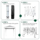 6.5x6.5ft White 4-sided -2 Doors And 2 Windows Folding Shed Oxford Cloth Spray