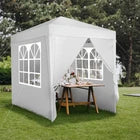 6.5x6.5ft White 4-sided -2 Doors And 2 Windows Folding Shed Oxford Cloth Spray