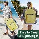 63x65x82cm, Yellow, Aluminium Beach Chair, Oxford Cloth, Silvery-white Aluminium