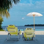 63x65x82cm, Yellow, Aluminium Beach Chair, Oxford Cloth, Silvery-white Aluminium