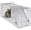 Animal Cage Trap Folding Humane Cat Trap Galvanized Iron with Handle