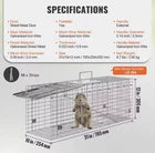 Animal Cage Trap Folding Humane Cat Trap Galvanized Iron with Handle