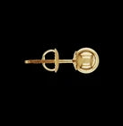 Beautiful 14 K Yellow Gold BALL EARRING WITH SCREW POST IN 4 Mm