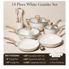 CAROTE 14 Pcs Pots and Pans Set Nonstick,Cookware Set Kitchen Cooking Set