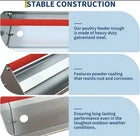 Chicken Feeding Trough 45" Heavy Duty Galvanized Steel Feeder W/ Drainage Holes