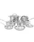 Cuisinart Chef's Classic Stainless Steel 11-Piece Cookware Set - NEW