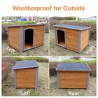 Dog House Outdoor & Indoor Wooden Dog Kennel For Winter With Raised Feet Weather