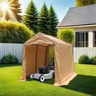 7x12ft Outdoor Portable Gazebo Storage Shelter Shed With 2 Roll Up Zipper Doors
