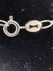 14K GOLD SMALL HEART PENDANT With a 16 InchWhite Gold Chain Over 925 (12 X 7 MM)