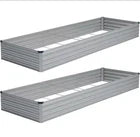 2 Pack 12x4x1T Galvanized Raised Garden Bed Kit, Outdoor Metal Planter Box