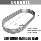 2 Pack 6x3x1FT Galvanized Raised Garden Bed Kit Oval Metal Planter Box Outdoor