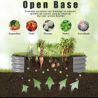2 Pack 6x3x1FT Galvanized Raised Garden Bed Kit Oval Metal Planter Box Outdoor