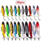 20pcs 1set 13g 35g Topwater Fishing Lures Set Of 20 Popper Bait With 3D Eyes ABS