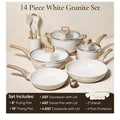 CAROTE 14 Pcs Pots and Pans Set Nonstick,Cookware Set Kitchen Cooking Set